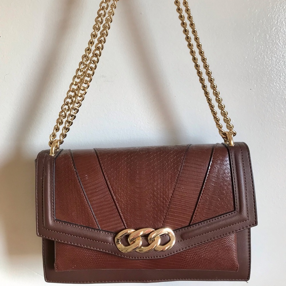 Chocolate brown INC flap bag ✨